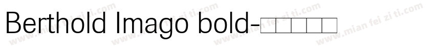 Berthold Imago bold字体转换